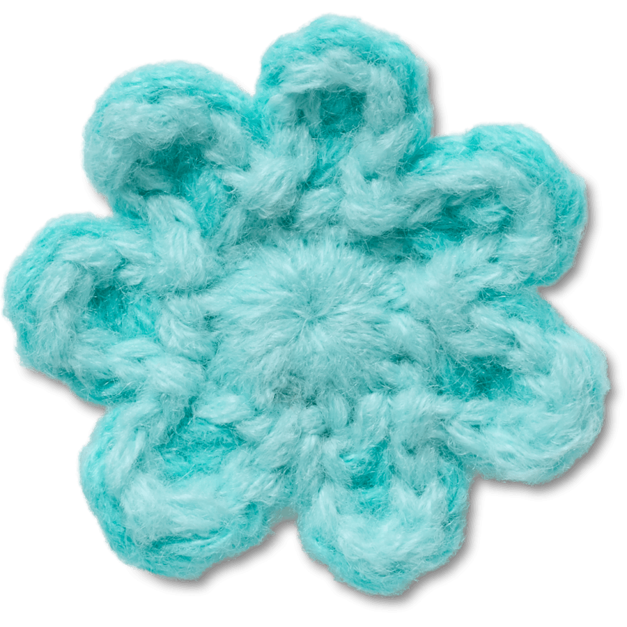 Crocs - Crochet Blue Flower Jibbitz™ charms