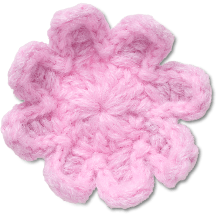 Crocs - Crochet Light Pink Flower Jibbitz™ charms