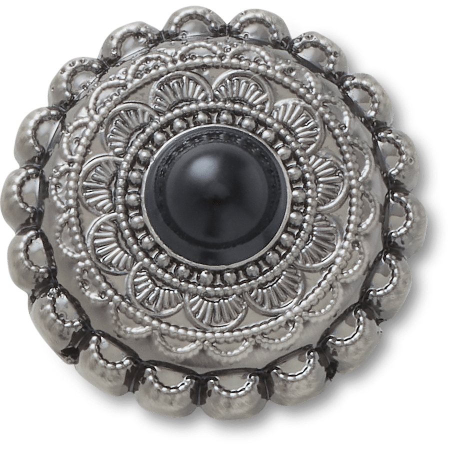 Crocs - Silver and Black Emblem Jibbitz™ charms