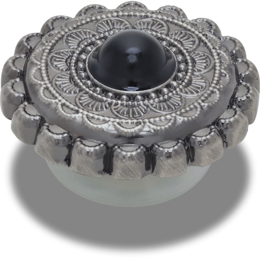 Crocs - Silver and Black Emblem Jibbitz™ charms