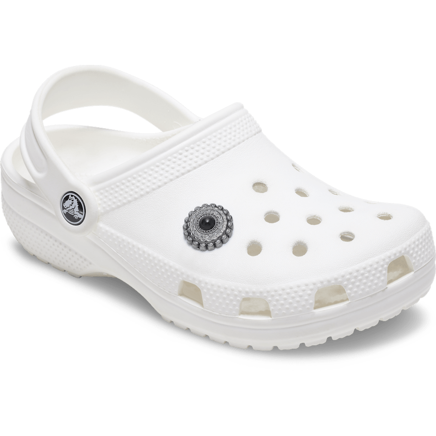 Crocs - Silver and Black Emblem Jibbitz™ charms