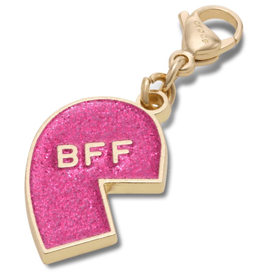 Crocs - Pink Glitter BFF Charm Left Jibbitz Shoe Charm