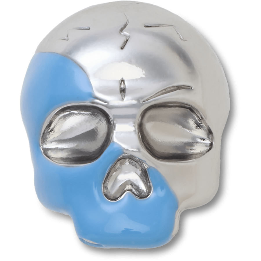 Crocs - Silver and Blue Enamel Skull Jibbitz™ charms