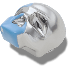 Crocs - Silver and Blue Enamel Skull Jibbitz™ charms