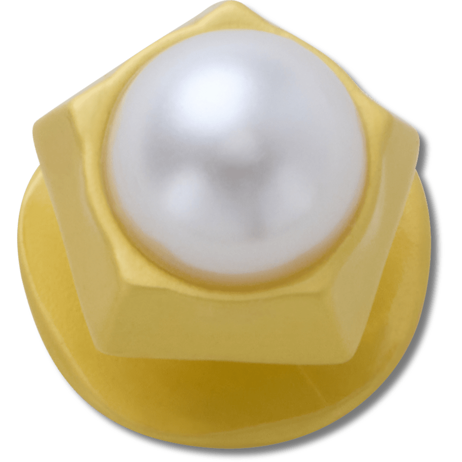 Crocs - Gold Pentagon Pearl Jibbitz™ charms