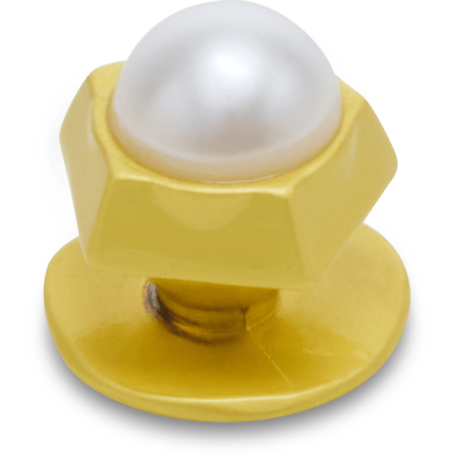 Crocs - Gold Pentagon Pearl Jibbitz™ charms