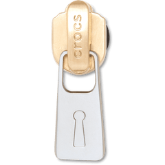 Crocs - Gold and Silver Zipper Jibbitz™ charms