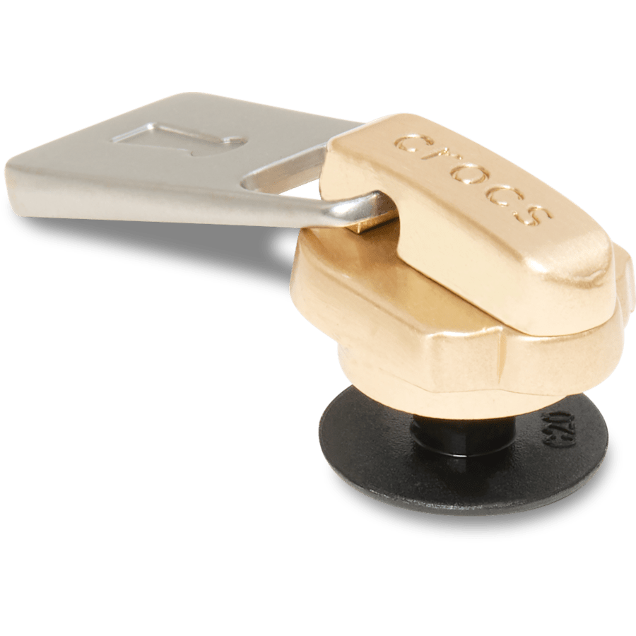 Crocs - Gold and Silver Zipper Jibbitz™ charms
