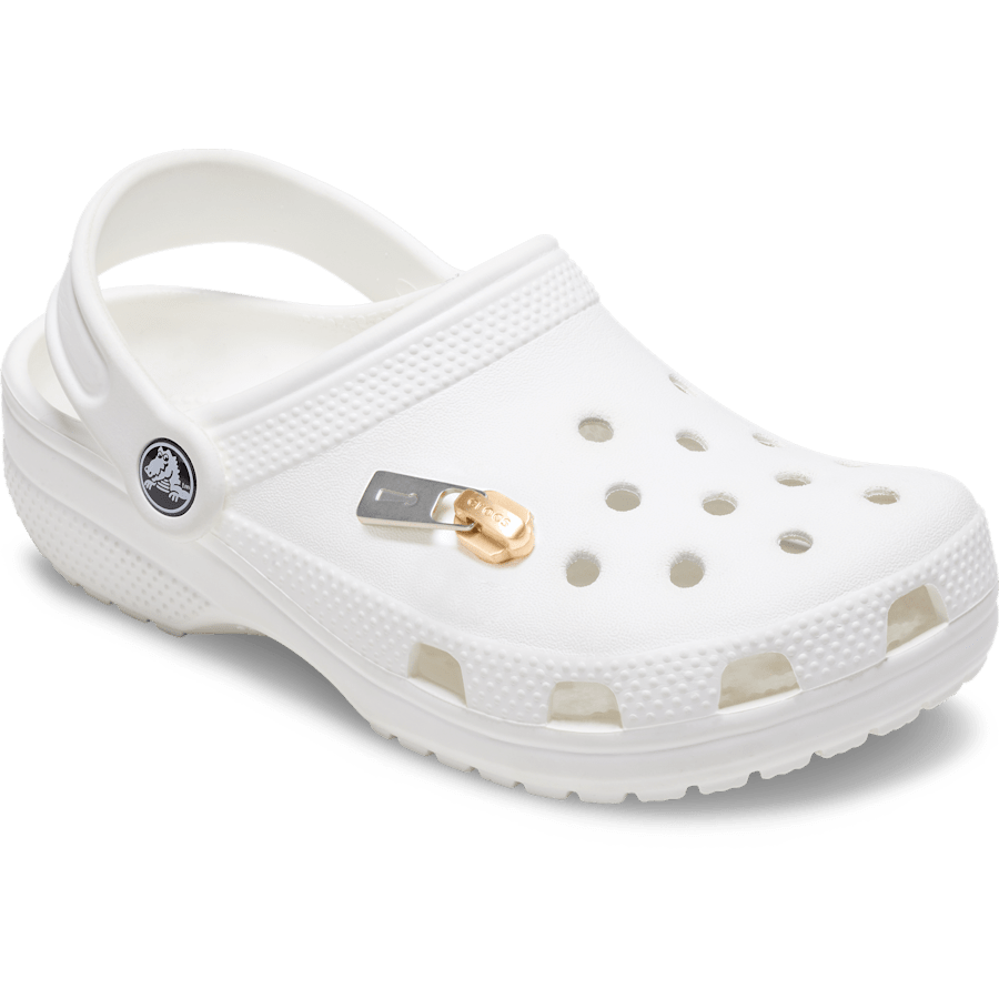 Crocs - Gold and Silver Zipper Jibbitz™ charms