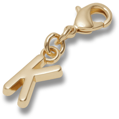 Crocs - Gold Letter K Charm Jibbitz™ charms