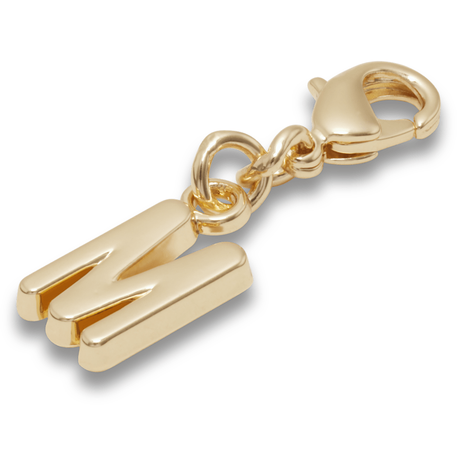Crocs - Gold Letter M Charm Jibbitz™ charms