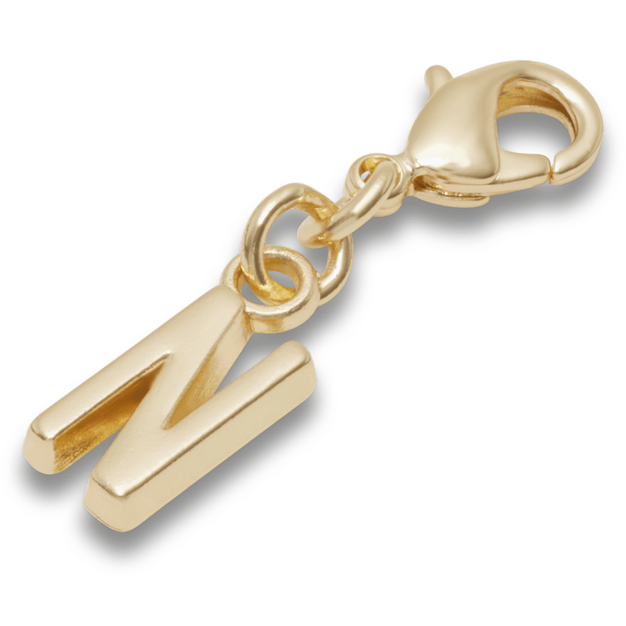 Crocs - Gold Letter N Charm Jibbitz™ charms