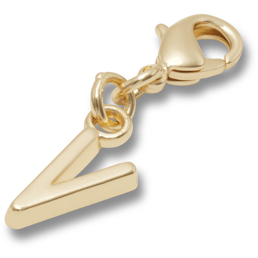 Crocs - Gold Letter V Charm Jibbitz™ charms
