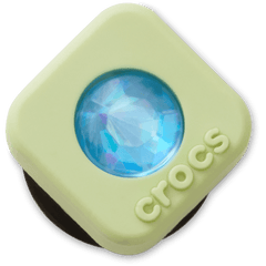 Crocs - Green PVC Square SMT Gem Jibbitz™ charms