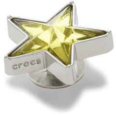 Crocs - Silver and Green SMT Gem Star Jibbitz™ charms