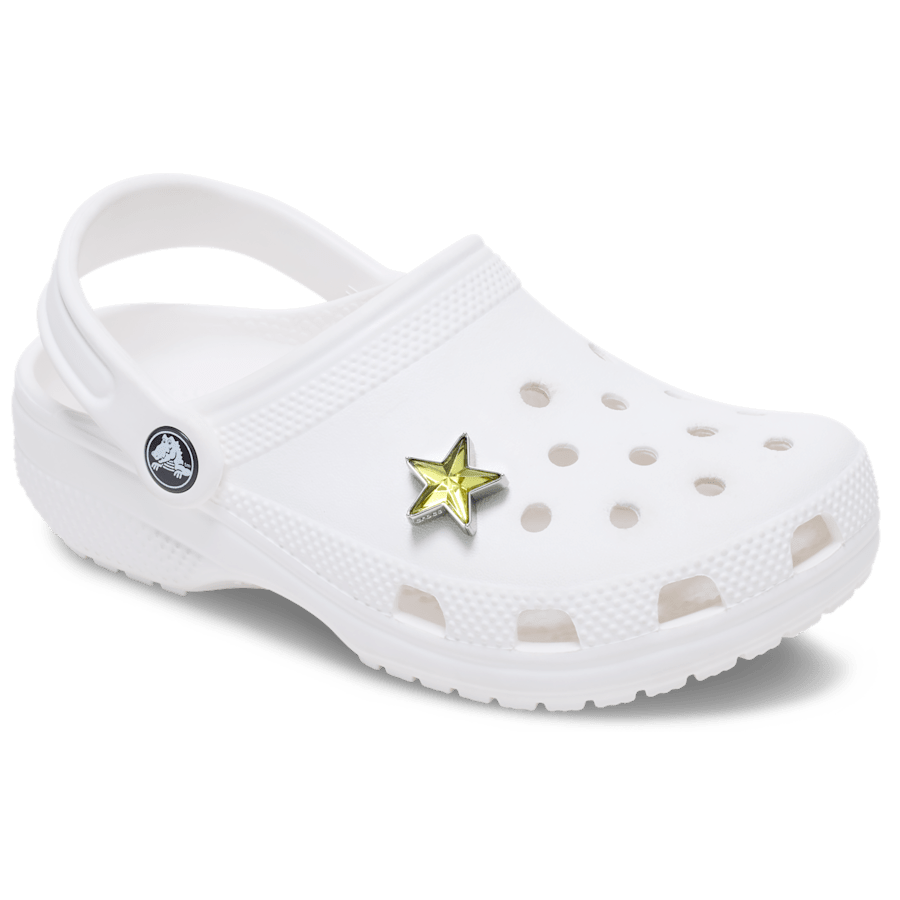 Crocs - Silver and Green SMT Gem Star Jibbitz™ charms