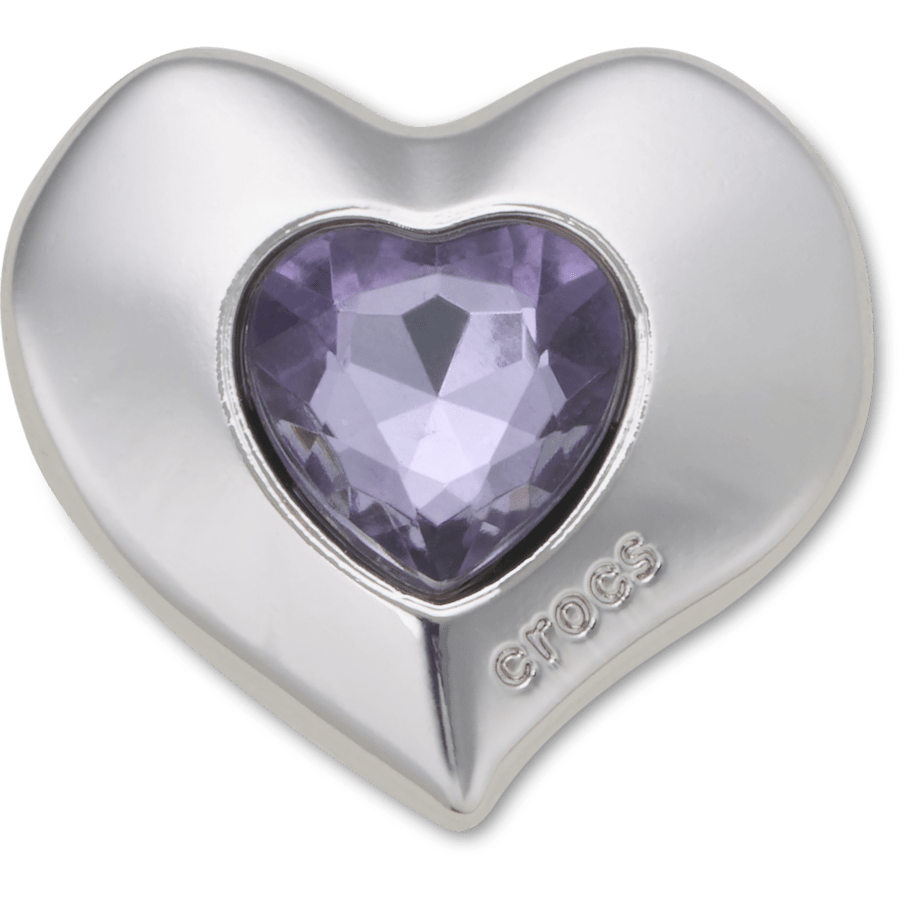 Crocs - SilverandPurple SMT Gem Heart Jibbitz™ charms