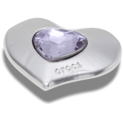 Crocs - SilverandPurple SMT Gem Heart Jibbitz™ charms
