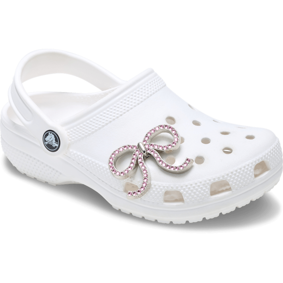 Crocs - Pink Glittery Bow Jibbitz™ charms