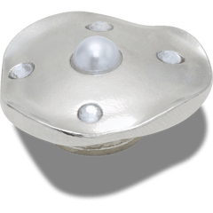 Crocs - Silver and Pearl Disc Jibbitz™ charms