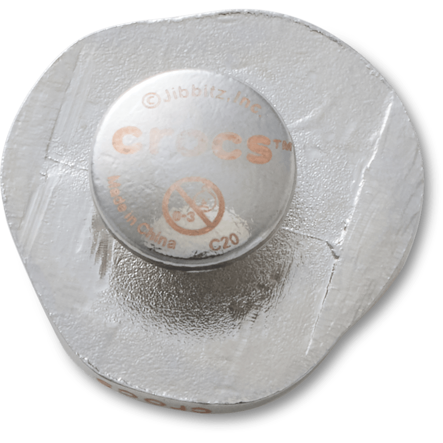 Crocs - Silver and Pearl Disc Jibbitz™ charms