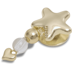 Crocs - Gold Star with Heart Dangle Jibbitz™ charms