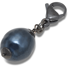 Crocs - Silver Black SMT Pearl Charm Jibbitz charm
