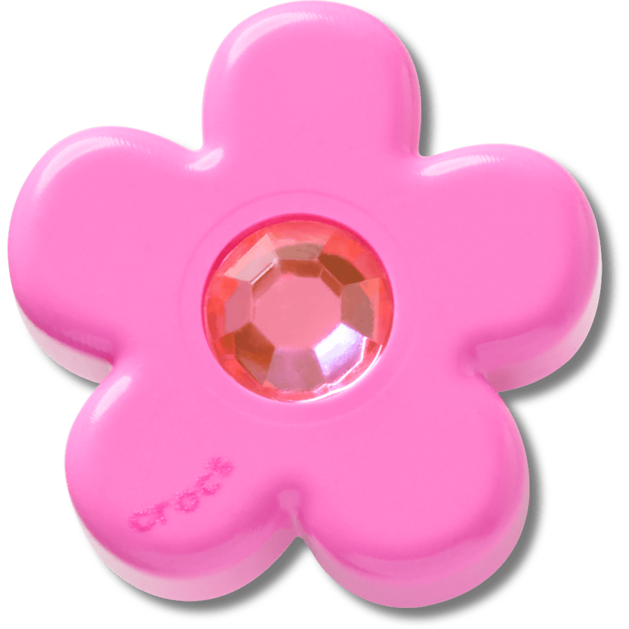 Crocs - Bright Pink Flower With Gem Jibbitz™ charms