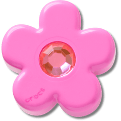 Crocs - Bright Pink Flower With Gem Jibbitz™ charms