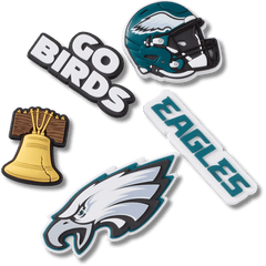 Crocs - NFL Philadelphia Eagles 5 Pack Jibbitz Shoe Charm