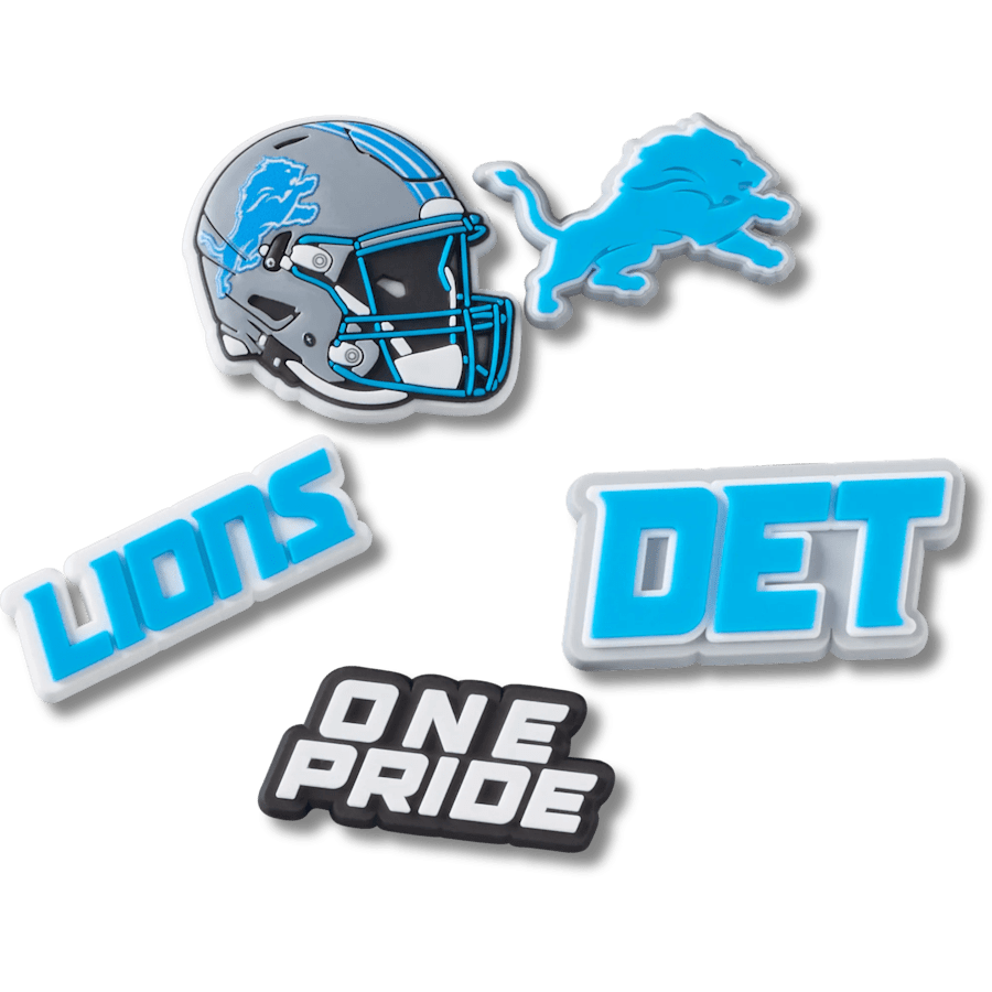 Crocs - NFL Detroit Lions 5 Pack Jibbitz Shoe Charm