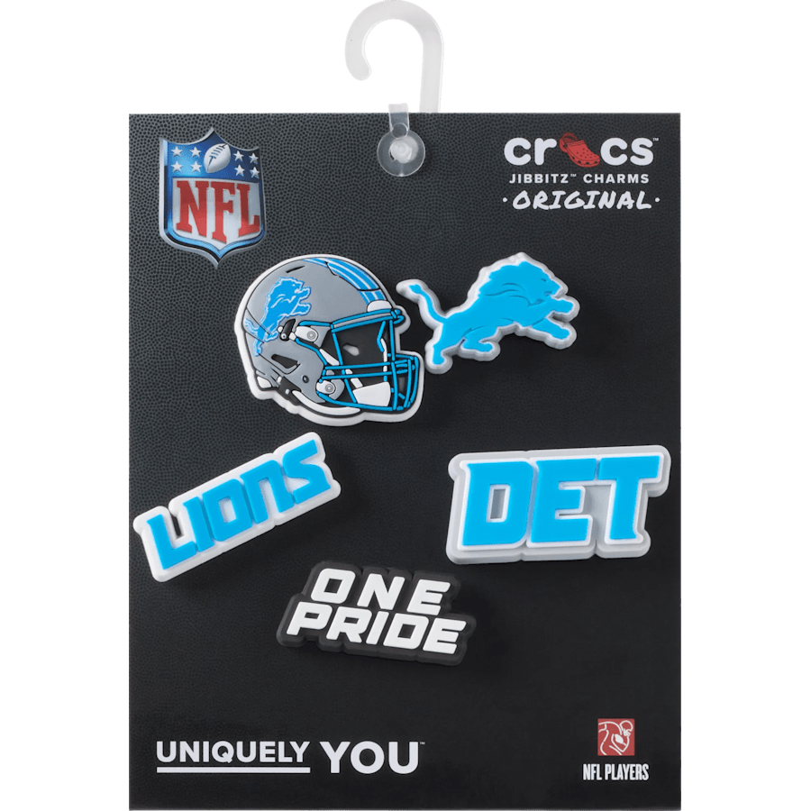 Crocs - NFL Detroit Lions 5 Pack Jibbitz Shoe Charm