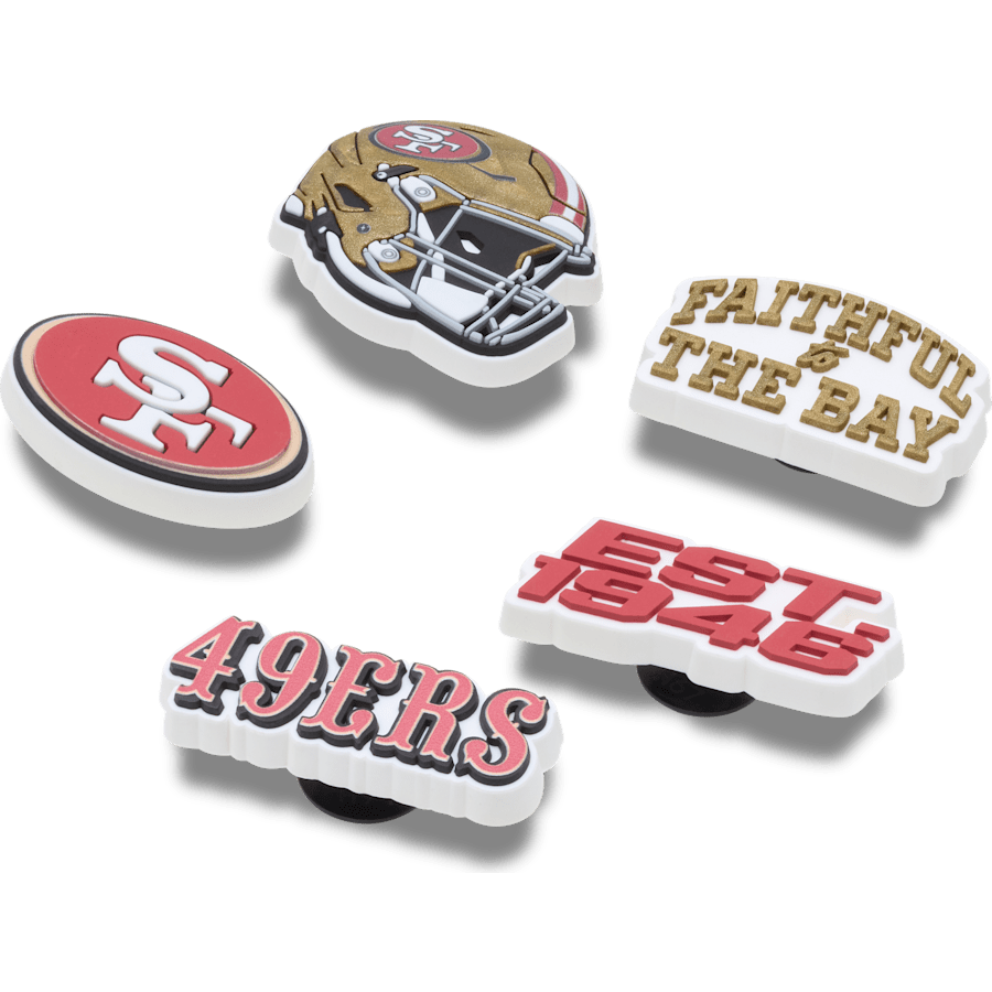Crocs - NFL San Francisco 49ers 5 Pack Jibbitz Shoe Charm