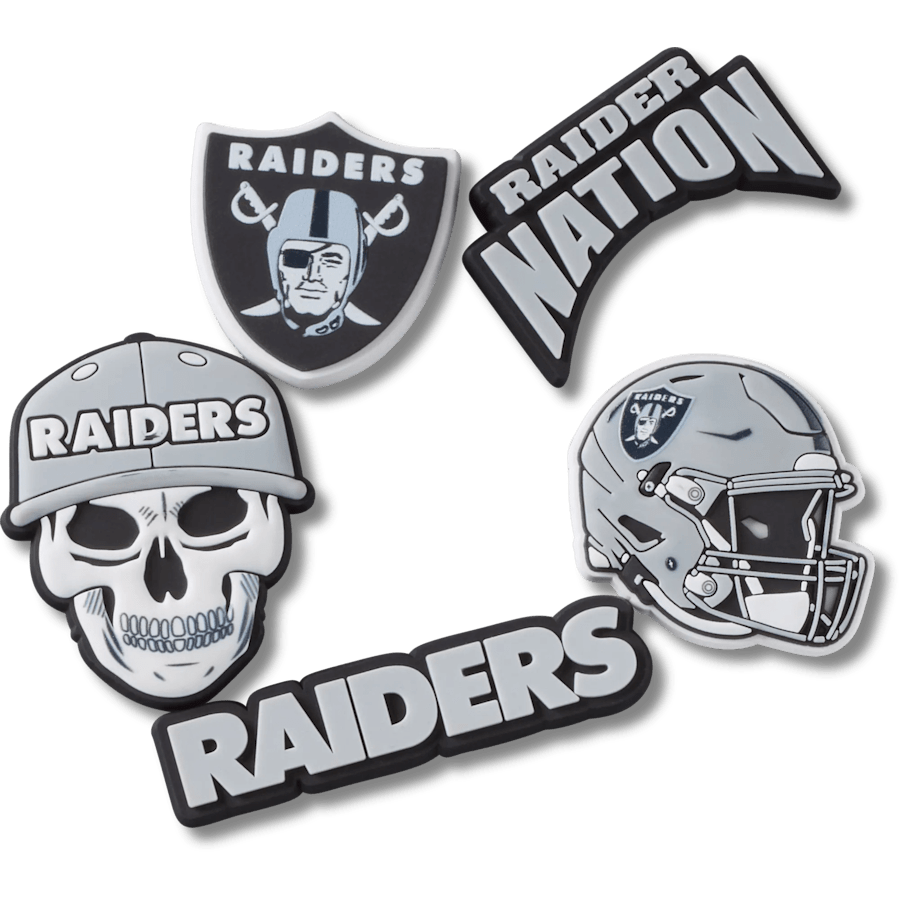 Crocs - NFL Las Vegas Raiders 5 Pack Jibbitz Shoe Charm