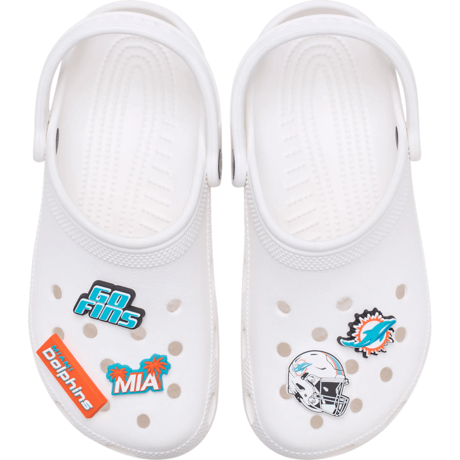 Crocs - NFL Miami Dolphins 5 Pack Jibbitz Shoe Charm