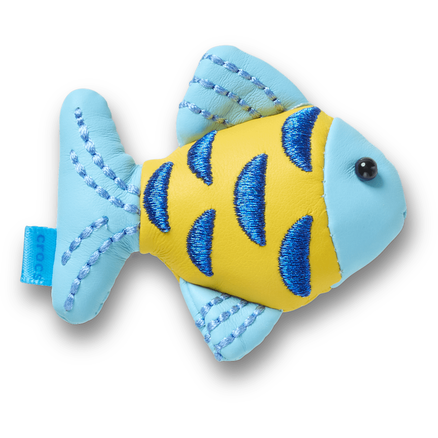Crocs - Blue and Gold Sparkle Fish Jibbitz™ charms