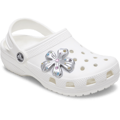 Crocs - Silver Meta Gem Flower Jibbitz™ charms