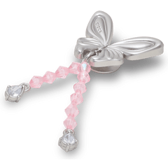 Crocs - Silver Beaded Meta Butterfly Jibbitz™ charms