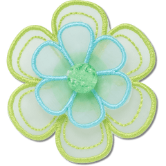 Crocs - Green Mesh Flower Jibbitz™ charms