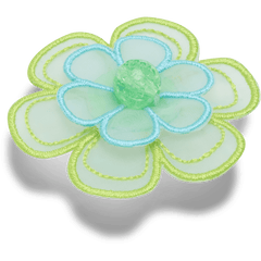 Crocs - Green Mesh Flower Jibbitz™ charms