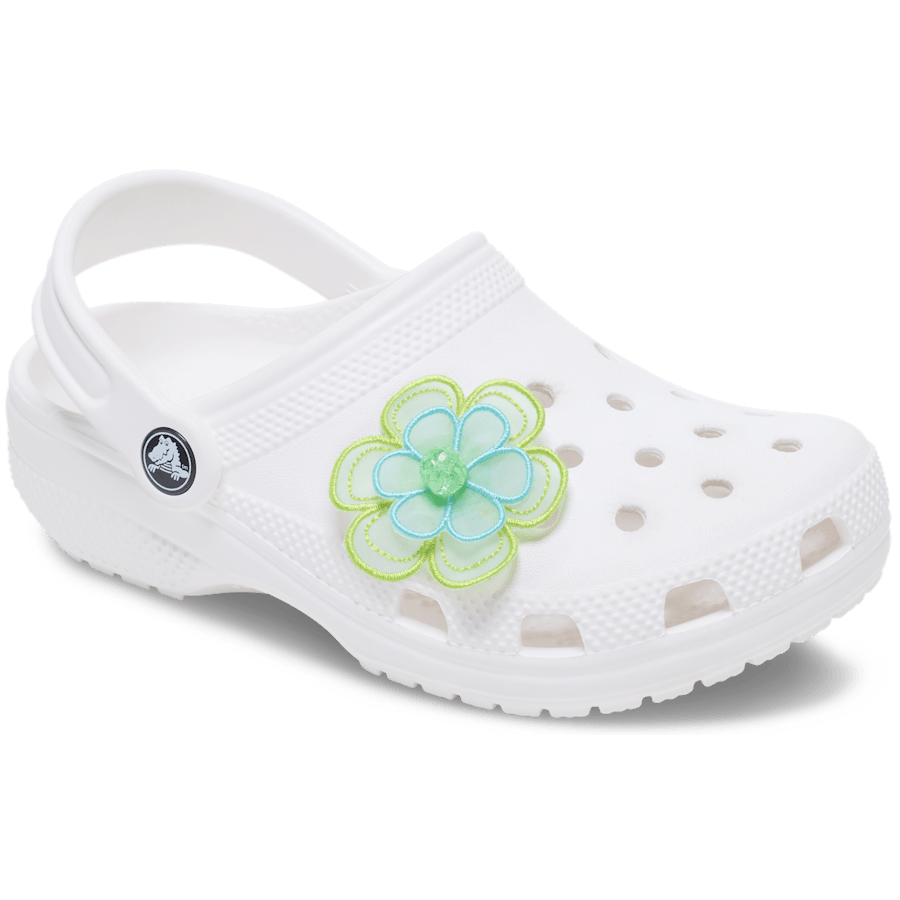 Crocs - Green Mesh Flower Jibbitz™ charms