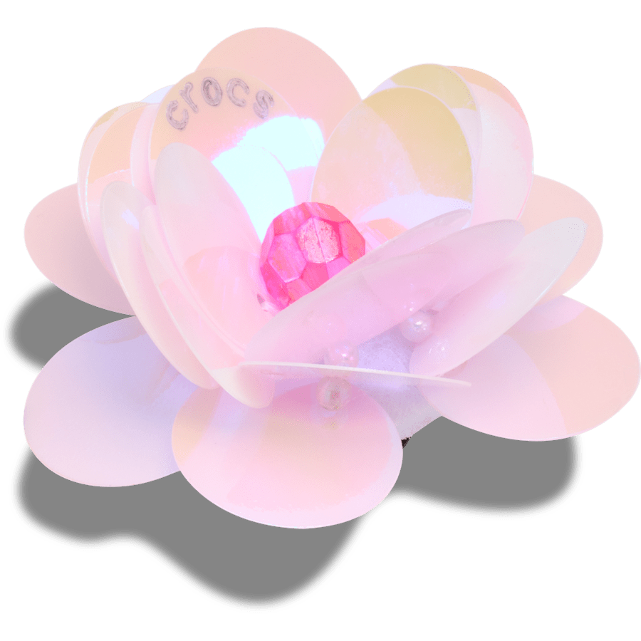 Crocs - Sequin Pink Flower Jibbitz™ charms