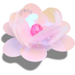 Crocs - Sequin Pink Flower Jibbitz™ charms