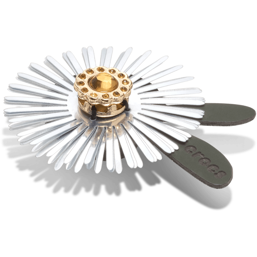 Crocs - Silver Sequin Flower Jibbitz™ charms