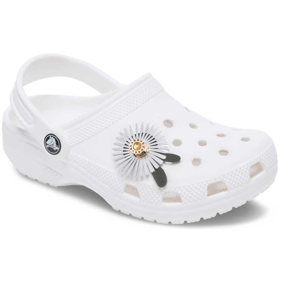 Crocs - Silver Sequin Flower Jibbitz™ charms