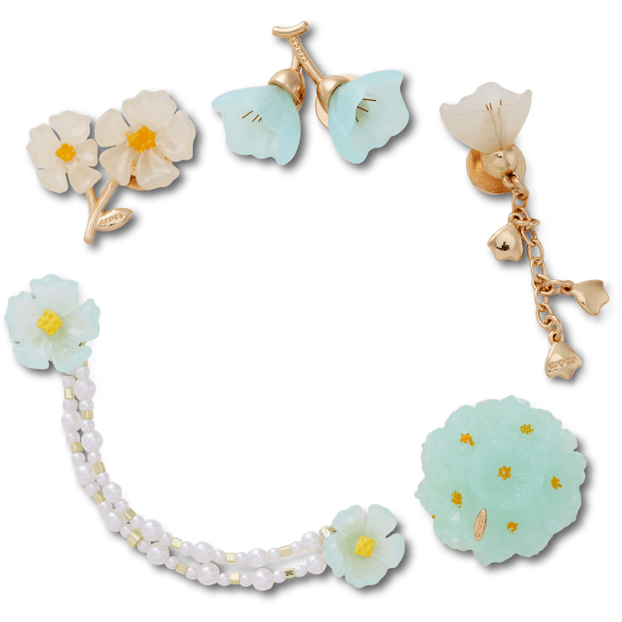 Crocs - Blue Dainty Floral 5 Pack Jibbitz™ charms