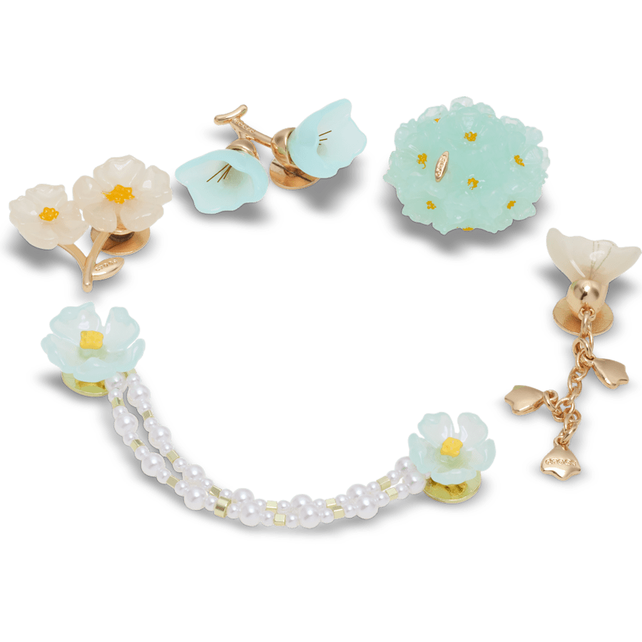 Crocs - Blue Dainty Floral 5 Pack Jibbitz™ charms