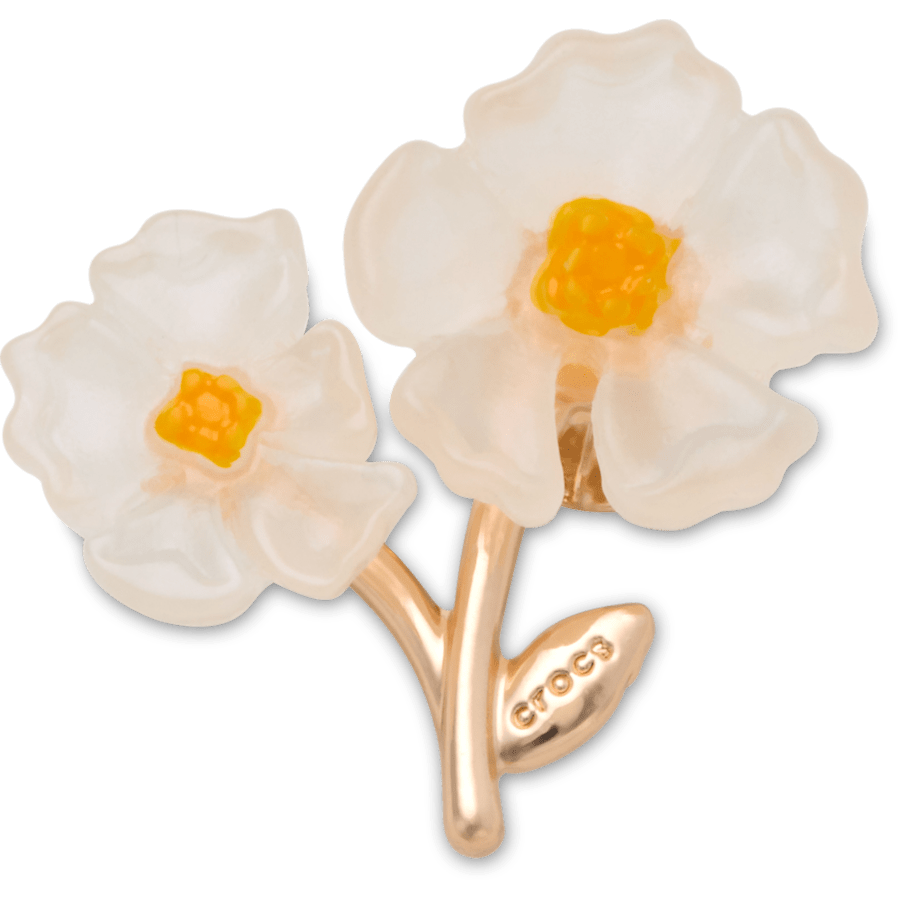 Crocs - White Floral Blossom Jibbitz™ charms