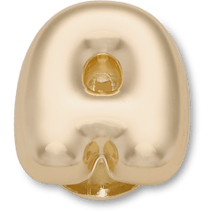 Crocs - Gold Bubble Letter A Jibbitz™ charms