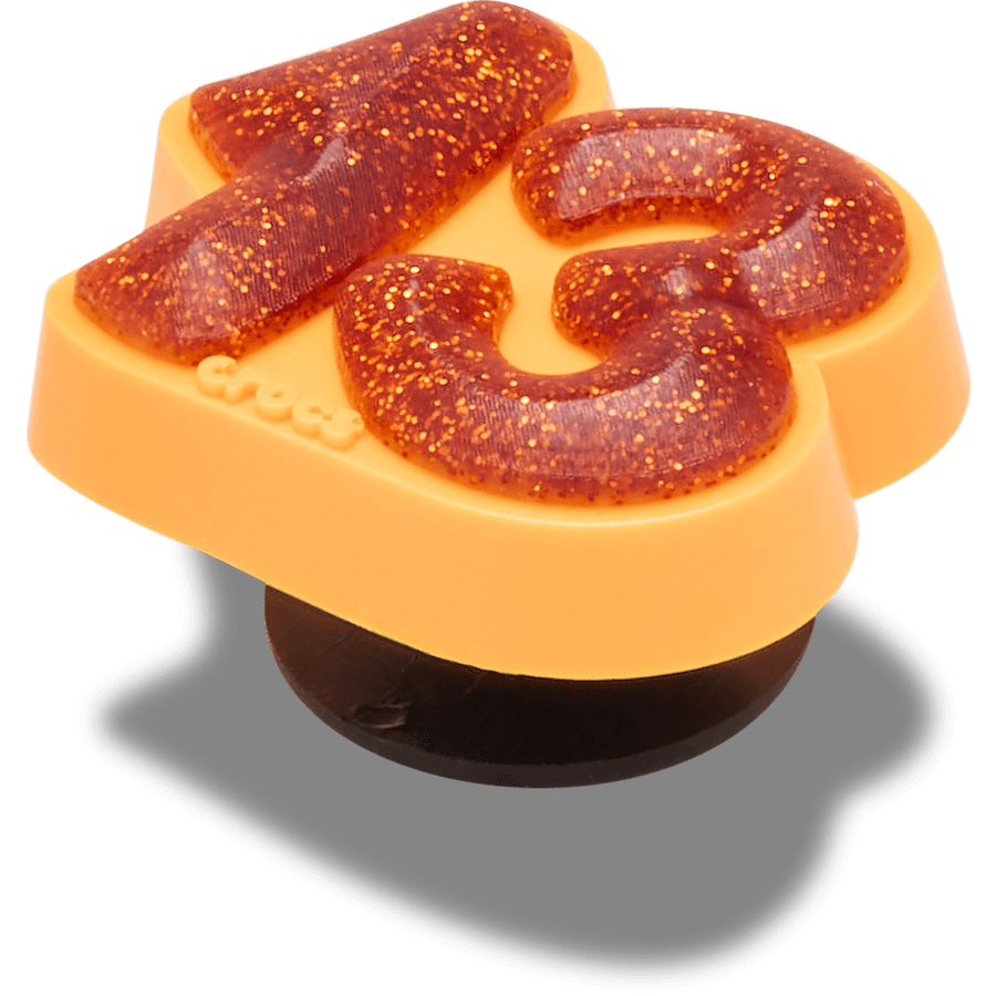 Crocs - Orange Sparkly Number 13 Jibbitz™ charms
